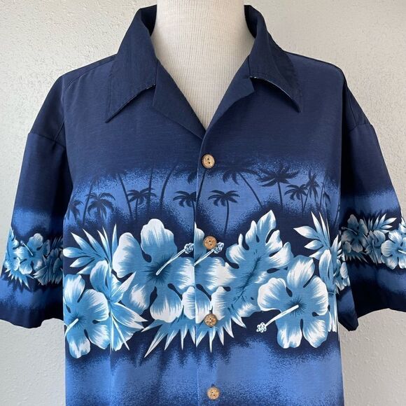 Kennington Hawaiian Button Down Shirt Size XL EUC - Picture 2 of 6